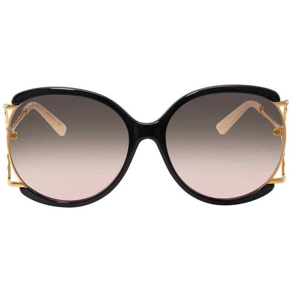 NEW Gucci Grey and Gold Butterfly Women's Sunglasses - Picture 2 of 4